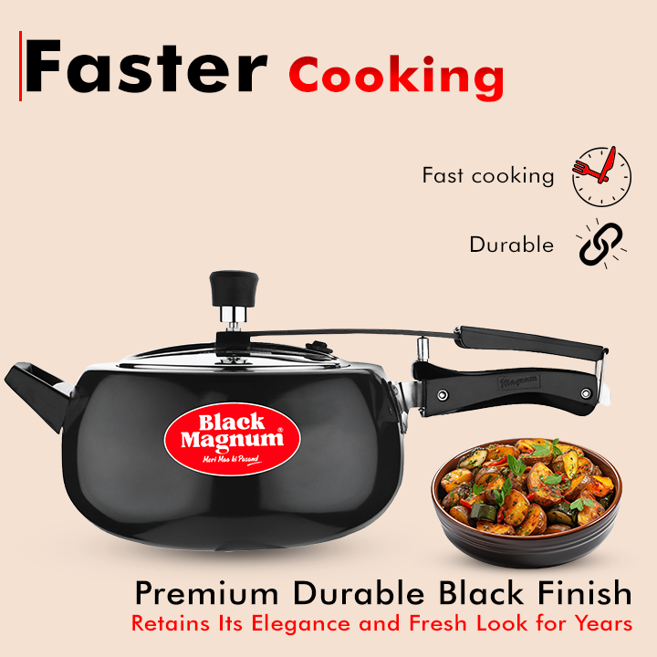 Hard Anodized Handi Pressure Cooker With Stainless Steel Lid