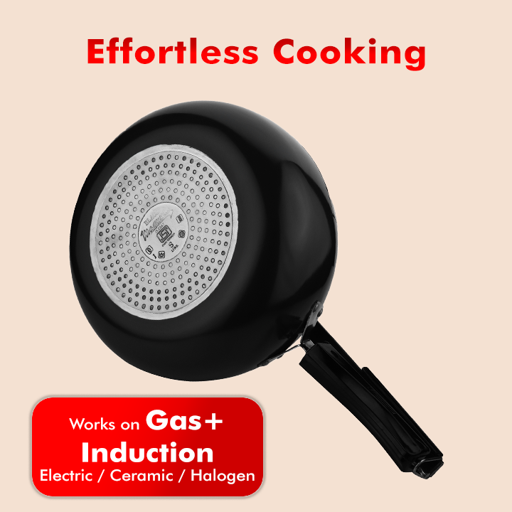 Hard Anodized Handi Pressure Cooker With Stainless Steel Lid