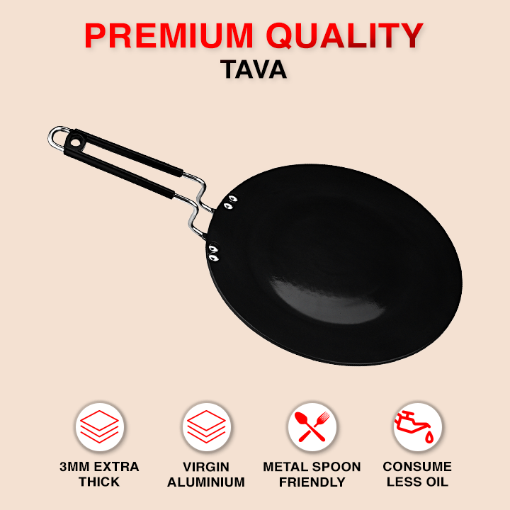Hard Anodized Concave Tava
