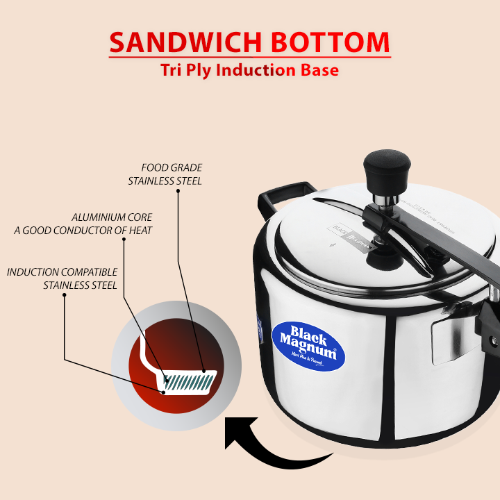 Stainless Steel Regular Pressure Cooker