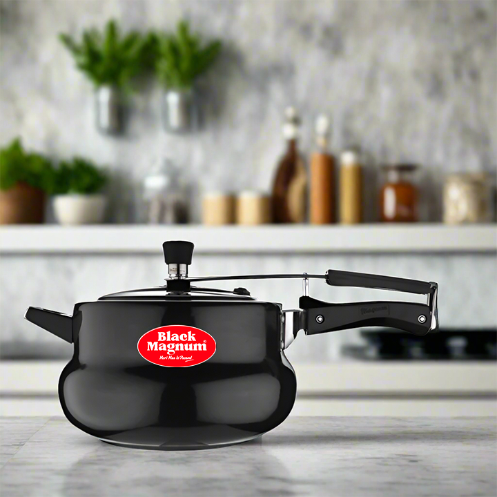 Hard Anodized Matki Pressure Cooker – Black Magnum