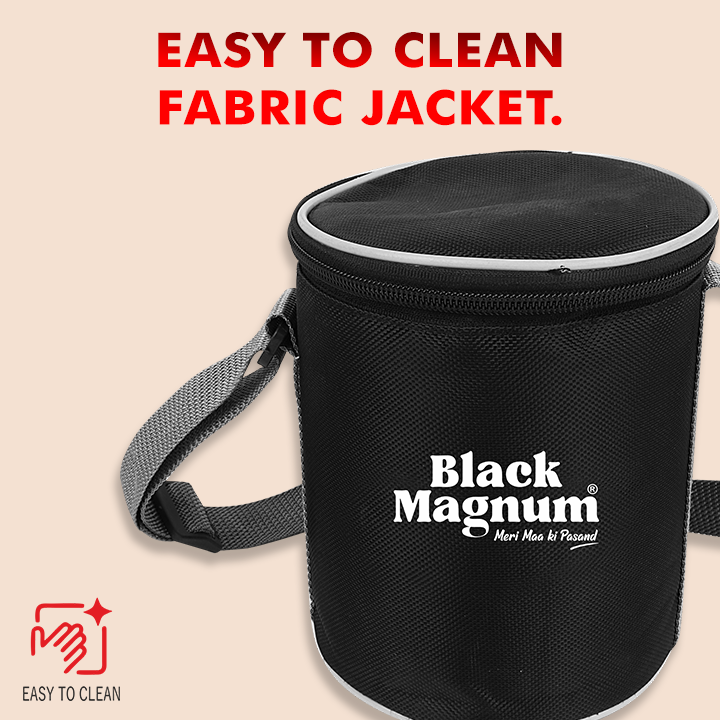 Black Magnum Corporate Stainless Steel Tiffin Box with Bag Set of 3 (1 Pcs 600 ML and 2 Pcs 400 ML), Model No CST-3