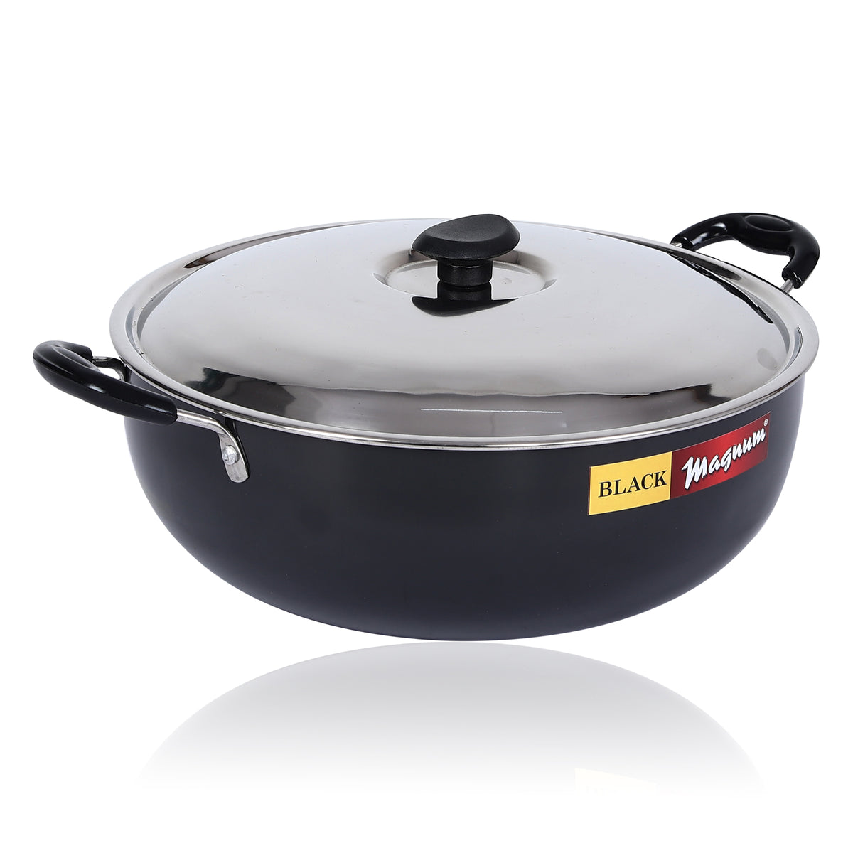 Stainless Steel Deep Kadai – Black Magnum