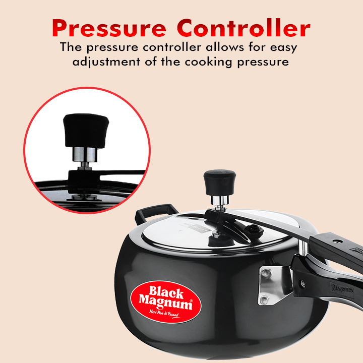 Hard Anodized Handi Pressure Cooker With Stainless Steel Lid