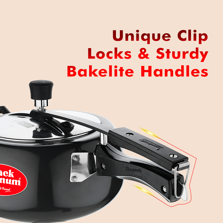 Hard Anodized Handi Pressure Cooker With Stainless Steel Lid