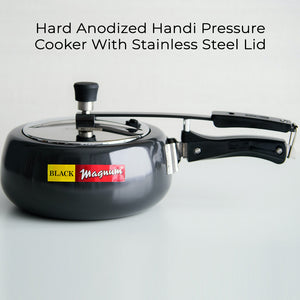 Hard Anodized Handi Pressure Cooker With Stainless Steel Lid